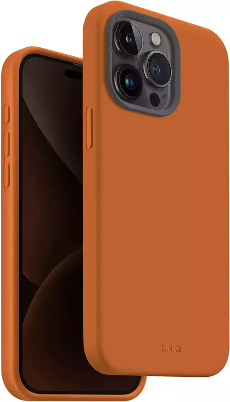 Чохол для Iphone 15 Pro Max UNIQ MAGCLICK CHARGING LINO HUE - SUNSET ORANGE (UNIQ-IP6.7P(2023)-LINOHMORG) фото