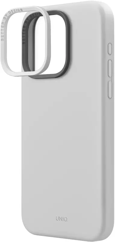 Чохол для Iphone 15 Pro Max UNIQ MAGCLICK CHARGING LINO HUE - CHALK GREY (UNIQ-IP6.7P(2023)-LINOHMCGRY) - фото - №5