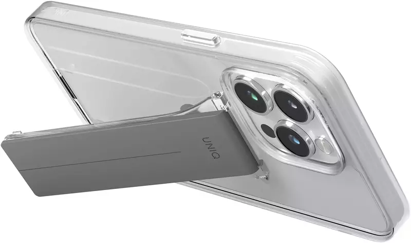 Чохол для Iphone 15 Pro UNIQ HELDRO MOUNT WITH STAND - LUCENT CLEAR (UNIQ-IP6.1P(2023)-HELMCLR) - фото - №2