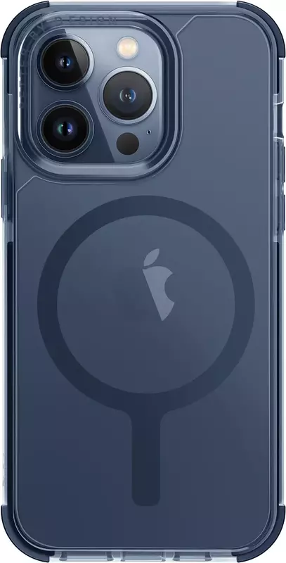 Чохол для Iphone 15 Pro UNIQ MAGCLICK CHARGING COMBAT (AF) - SMOKE BLUE (UNIQ-IP6.1P(2023)-COMAFMSBU) - фото - №0