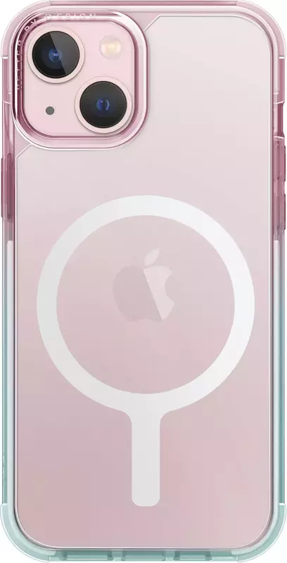 Чохол для Iphone 15 UNIQ MAGCLICK CHARGING COMBAT DUO - PASTEL SKY BLUE/ POWDER PINK (UNIQ-IP6.1(2023)-CDSBLPPK) - фото - №1