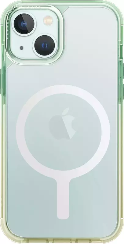 Чохол для Iphone 15 UNIQ MAGCLICK CHARGING COMBAT DUO - MINT SEA GREEN/ SOFT YELLOW (UNIQ-IP6.1(2023)-CDSGRSYE) - фото - №1