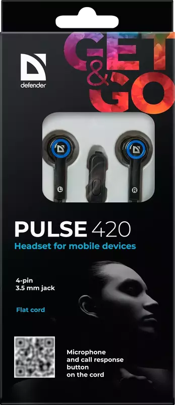 Навушники Defender Pulse 420 (Blue) 63423 фото