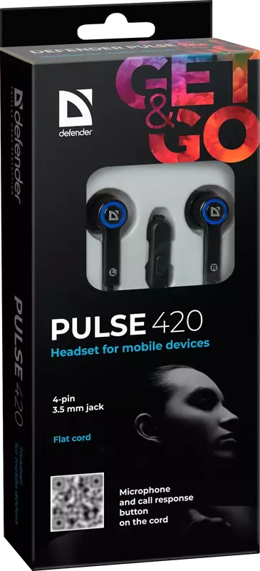 Навушники Defender Pulse 420 (Blue) 63423 фото