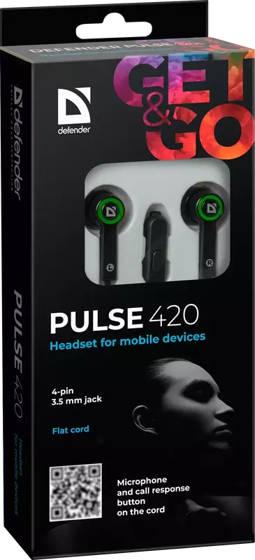 Навушники Defender Pulse 420 (Green) 63422 фото