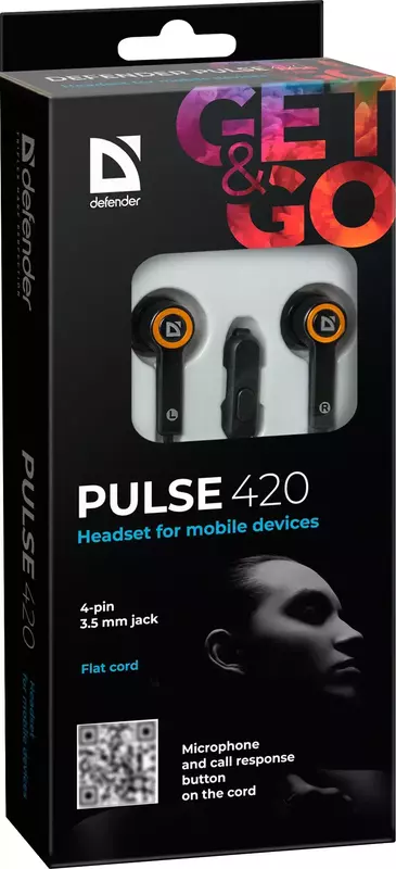 Навушники Defender Pulse 420 (Orange) 63420 фото