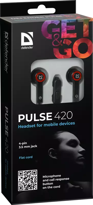 Навушники Defender Pulse 420 (Red) 63424 фото