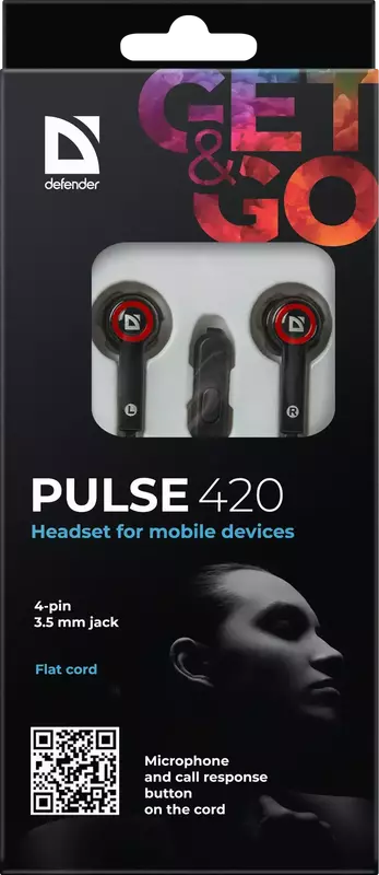 Навушники Defender Pulse 420 (Red) 63424 фото