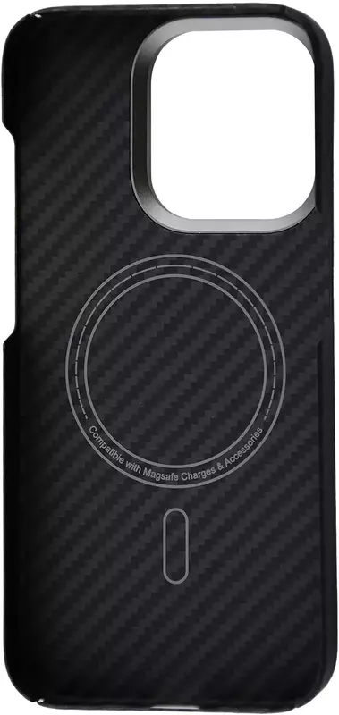 Чeхол для iPhone 15 Pro WAVE Premium Carbon Slim with MagSafe (black) фото