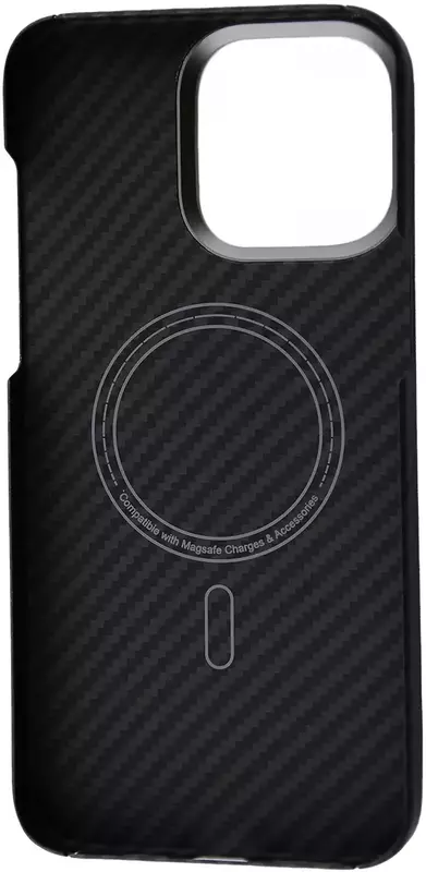 Чохол для iPhone 15 Pro Max WAVE Premium Carbon Slim with MagSafe (black) фото