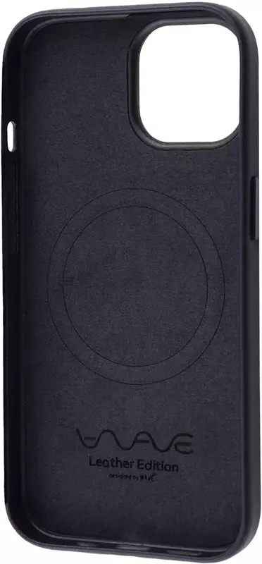 Чохол для iPhone 15 WAVE Premium Leather Edition Case with MagSafe (midnight) - фото - №2