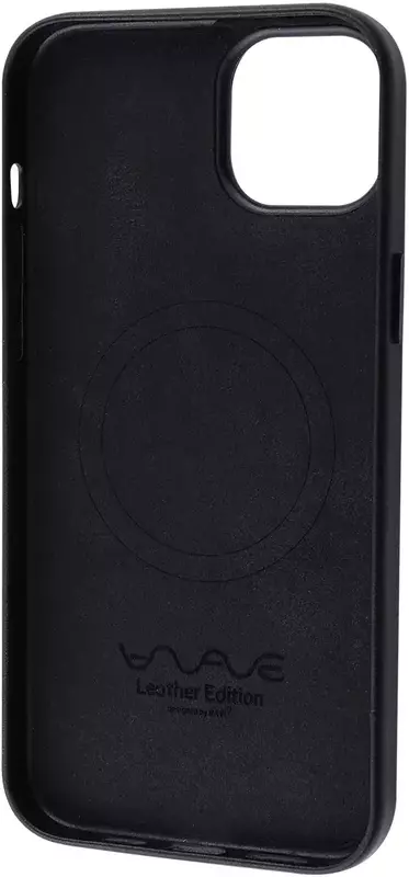 Чохол для iPhone 15 Plus WAVE Premium Leather Edition Case with MagSafe (midnight) фото