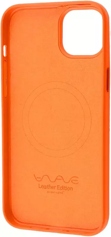 Чeхол для iPhone 15 Plus WAVE Premium Leather Edition Case with MagSafe (orange) фото