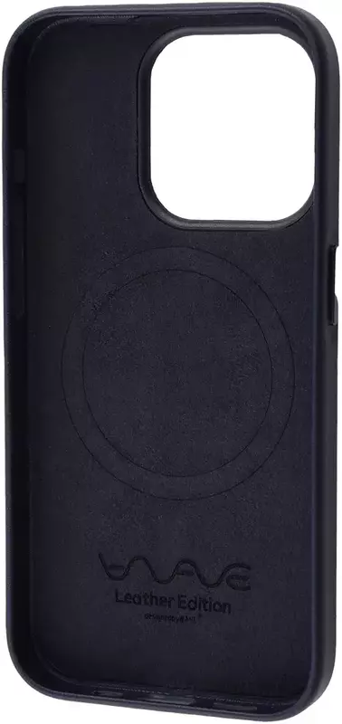 Чохол для iPhone 15 Pro WAVE Premium Leather Edition Case with MagSafe (ink) фото