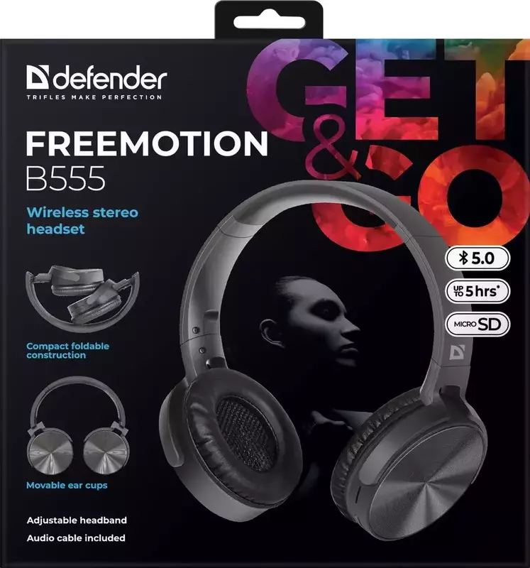Навушники Defender FreeMotion B555 (Black) 63555 фото