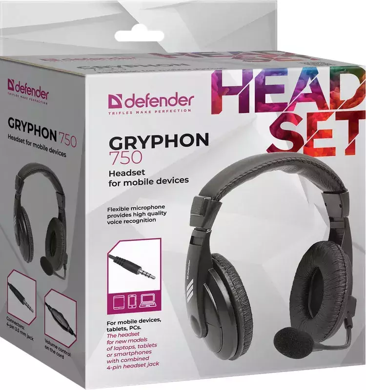 Навушники Defender Gryphon 750 (Black) 63755 фото