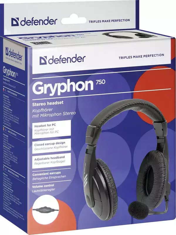 Навушники Defender Gryphon HN-750 (Black) 63750 фото