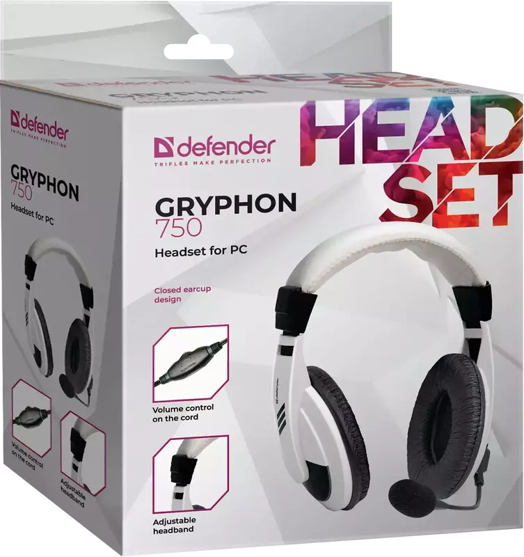 Навушники Defender Gryphon HN-750 (White) 63747 - фото - №5