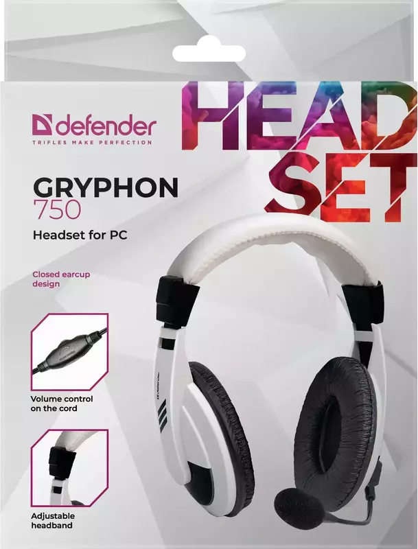 Навушники Defender Gryphon HN-750 (White) 63747 - фото - №4