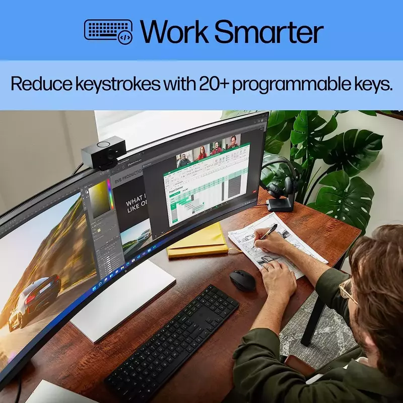 Клавиатура HP 450 Programmable WL (Black) 4R184AA - фото - №10