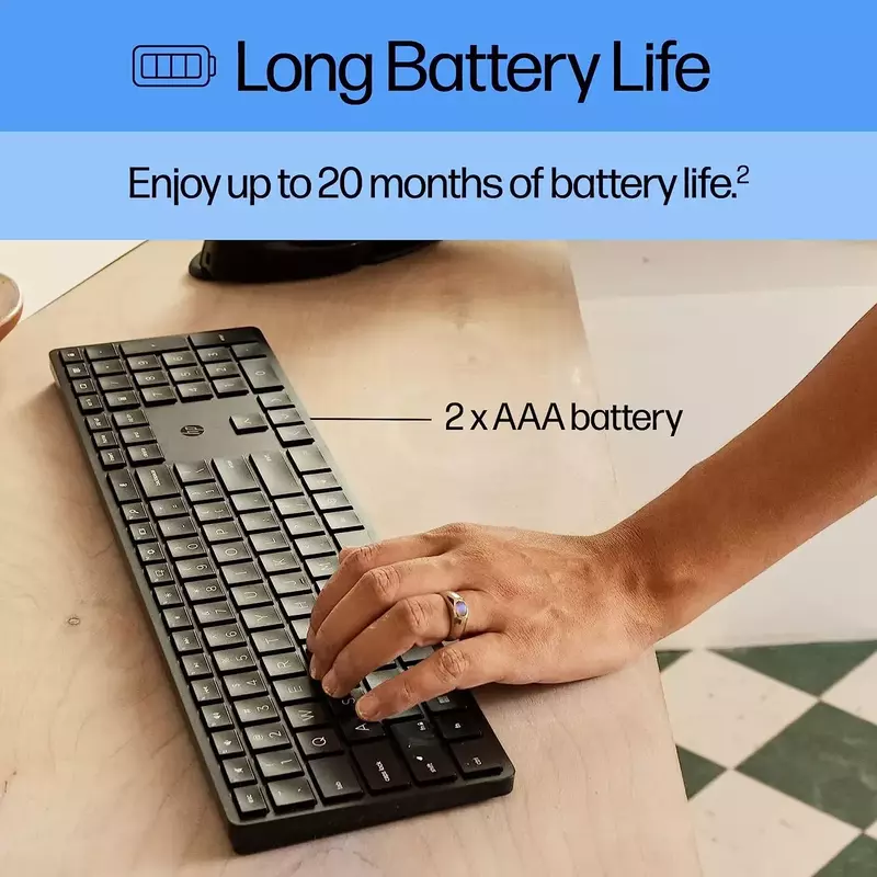 Клавиатура HP 450 Programmable WL (Black) 4R184AA - фото - №11