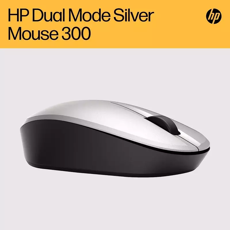 Миша HP 300 Dual Mode BT/WL (Silver) 6CR72AA - фото - №5