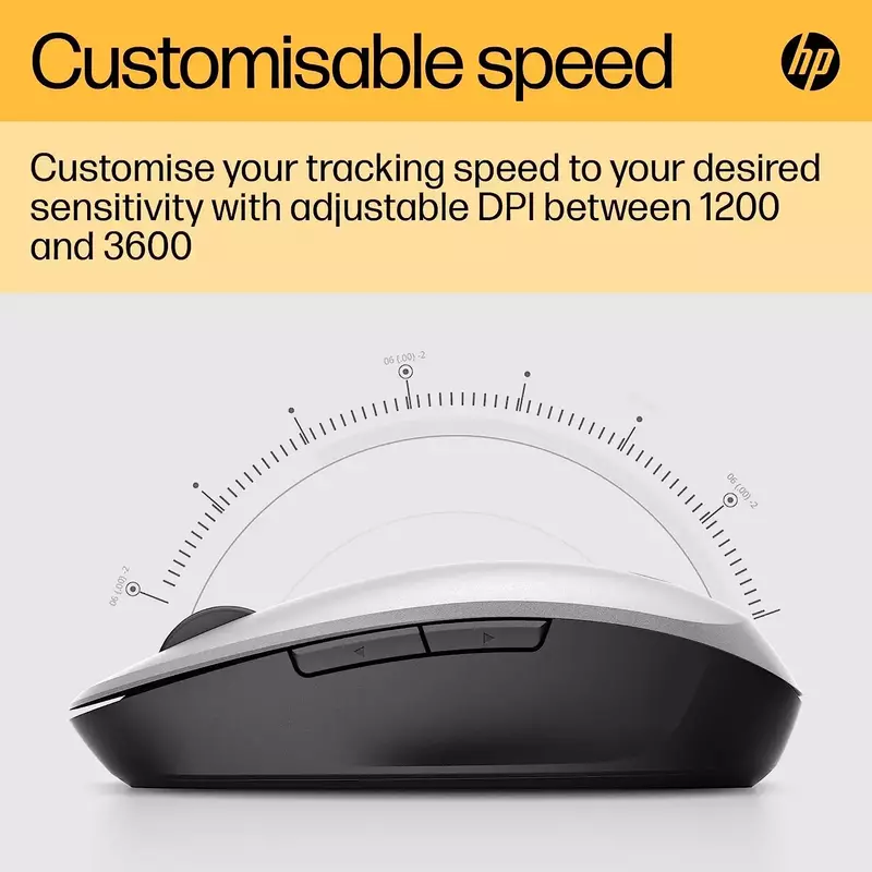 Миша HP 300 Dual Mode BT/WL (Silver) 6CR72AA - фото - №6