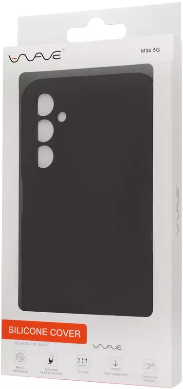 Чохол для Samsung M34 5G WAVE Full Silicone Cover (black) фото