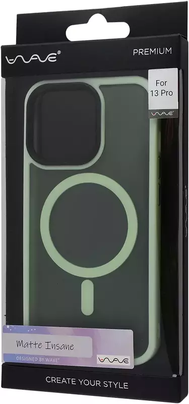 Чохол для iPhone 13 Pro WAVE Matte Insane Case with MagSafe (mint) - фото - №4