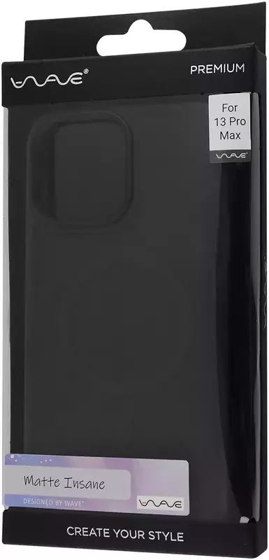 Чехол iPhone 13 Pro Max WAVE Matte Insane Case with MagSafe (black) - фото - №4