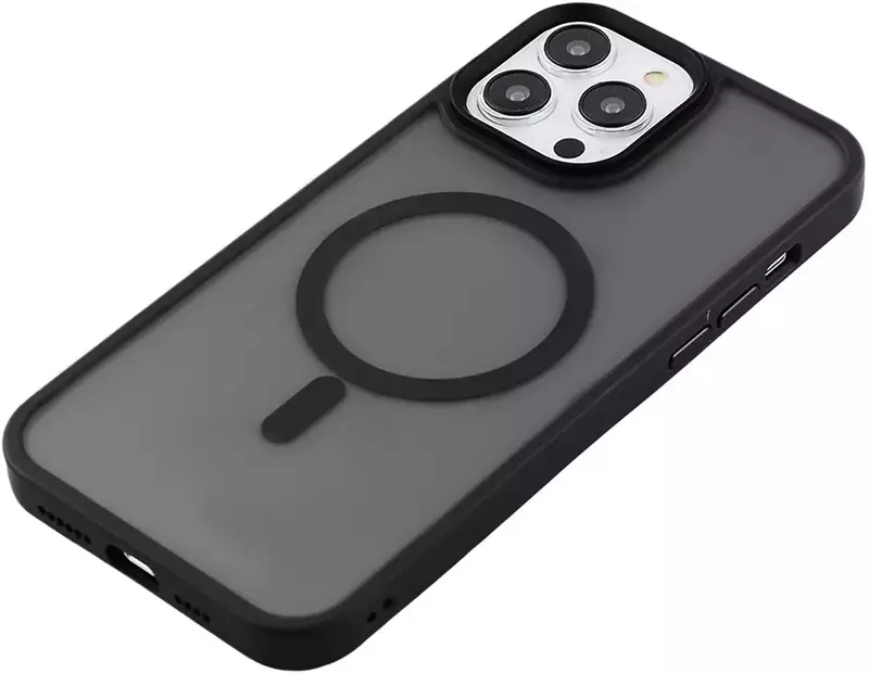 Чехол iPhone 13 Pro Max WAVE Matte Insane Case with MagSafe (black) - фото - №1