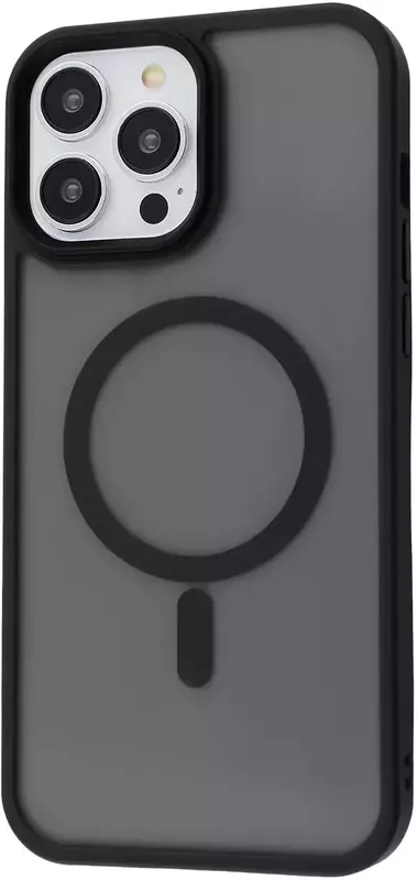 Чехол iPhone 13 Pro Max WAVE Matte Insane Case with MagSafe (black) - фото - №0