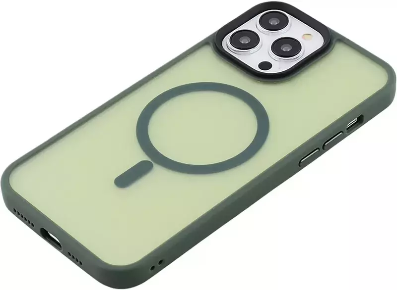 Чехол iPhone 13 Pro Max WAVE Matte Insane Case with MagSafe (green) фото