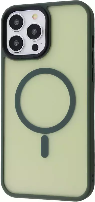 Чехол iPhone 13 Pro Max WAVE Matte Insane Case with MagSafe (green) фото