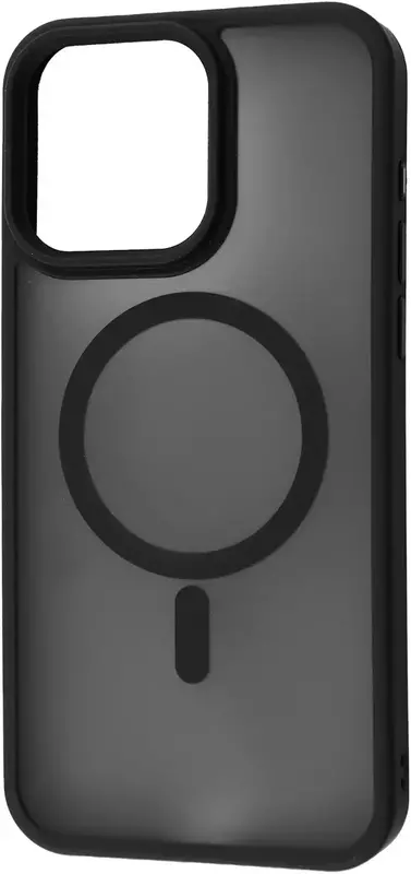 Чохол для iPhone 15 Pro Max WAVE Matte Insane Case with MagSafe (black) - фото - №0