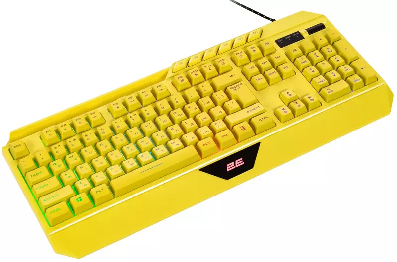 Ігрова клавіатура 2E GAMING KG315 RGB USB Ukr (Yellow) 2E-KG315UYW фото