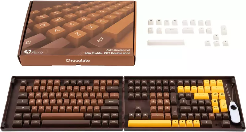 Набір кейкапів Akko Chocolate ASA Fullset Keycaps (6925758615044) фото