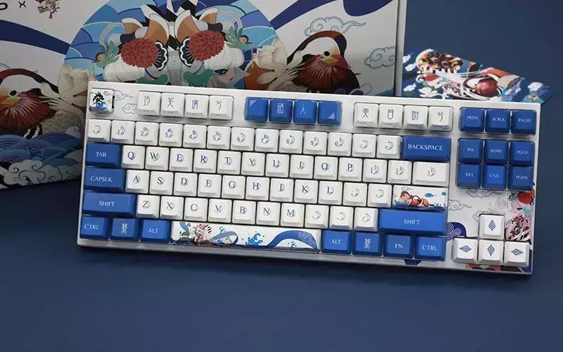 Клавіатура Varmilo VEA87 Lovebirds-I Cherry Mx Blue Multicolor фото