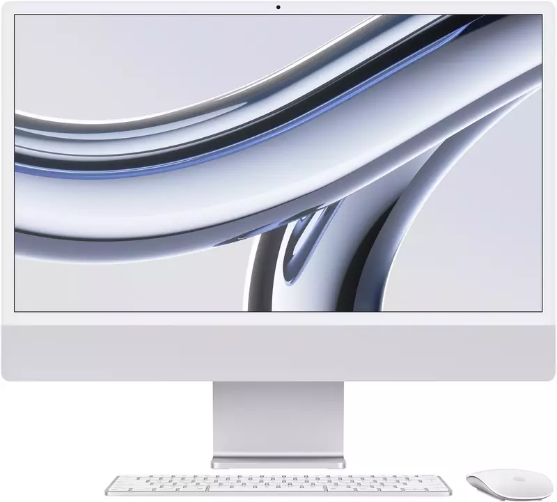 Apple iMac M3 24" 4.5K 10GPU/8RAM/256GB Silver (MQRJ3) 2023 фото