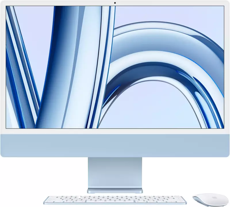 Apple iMac M3 24" 4.5K 10GPU/8RAM/256GB Blue (MQRQ3) 2023 фото