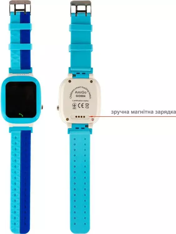 Детские смарт-часы AmiGo GO004 SP Camera+LED (Blue) фото