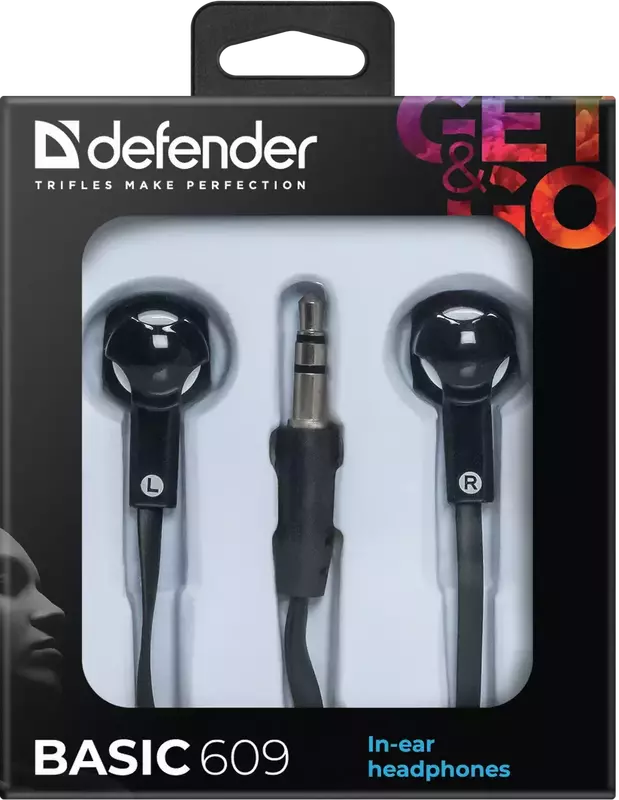 Навушники Defender Basic 609 (Black-White) 63609 фото
