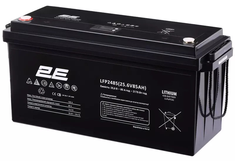 Акумуляторна батарея 2E LFP24, 24V, 85Ah, LCD 8S (2E-LFP2485-LCD) фото