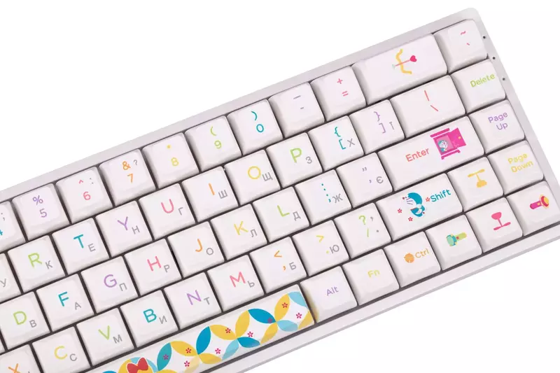 Клавіатура AKKO 3098B Doraemon Rainbow CS Jelly Pink RGB (6925758617383) фото