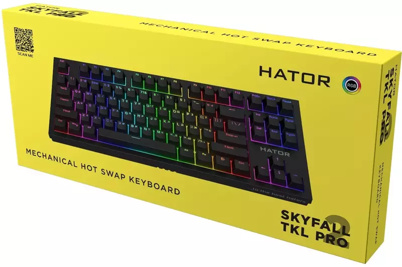 Ігрова клавіатура HATOR Skyfall 2 TKL PRO Orange (HTK-750) Black фото