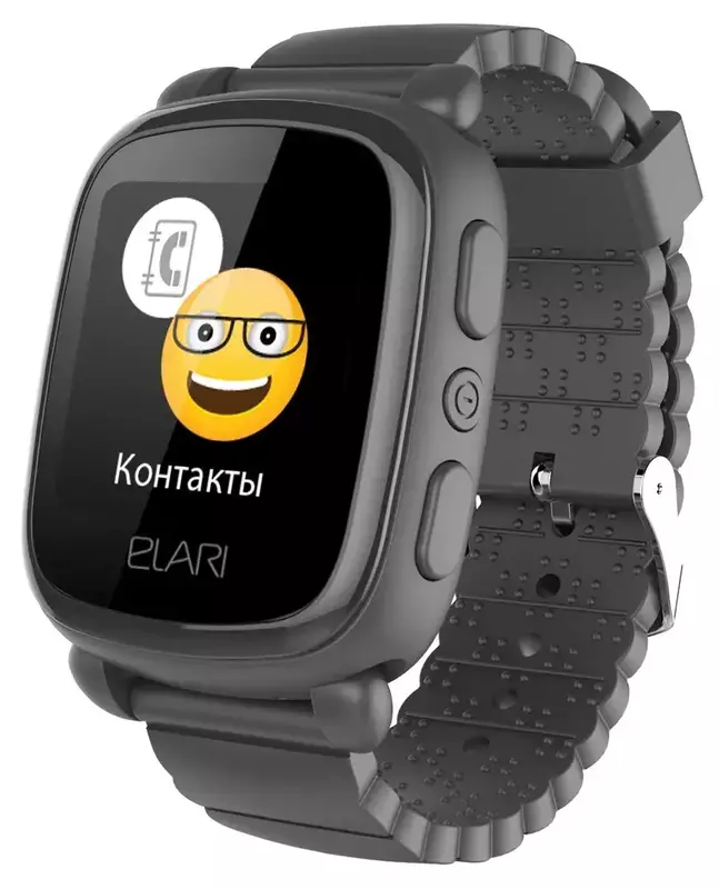 Дитячий телефон-годинник з GPS трекером Elari KidPhone 2 (Black) KP-2B фото