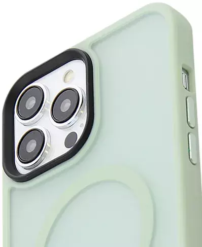Чохол iPhone 13 Pro Max WAVE Matte Insane Case with MagSafe (mint) фото