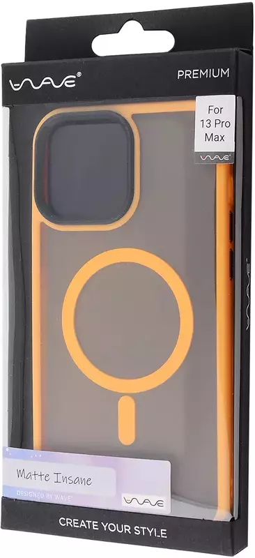 Чехол iPhone 13 Pro Max WAVE Matte Insane Case with MagSafe (orange) фото