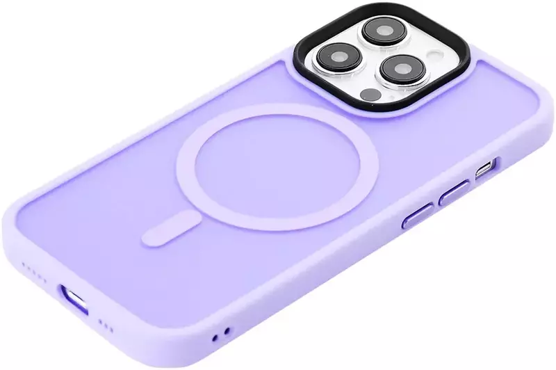 Чохол iPhone 13 Pro WAVE Matte Insane Case with MagSafe (light purple) - фото - №1