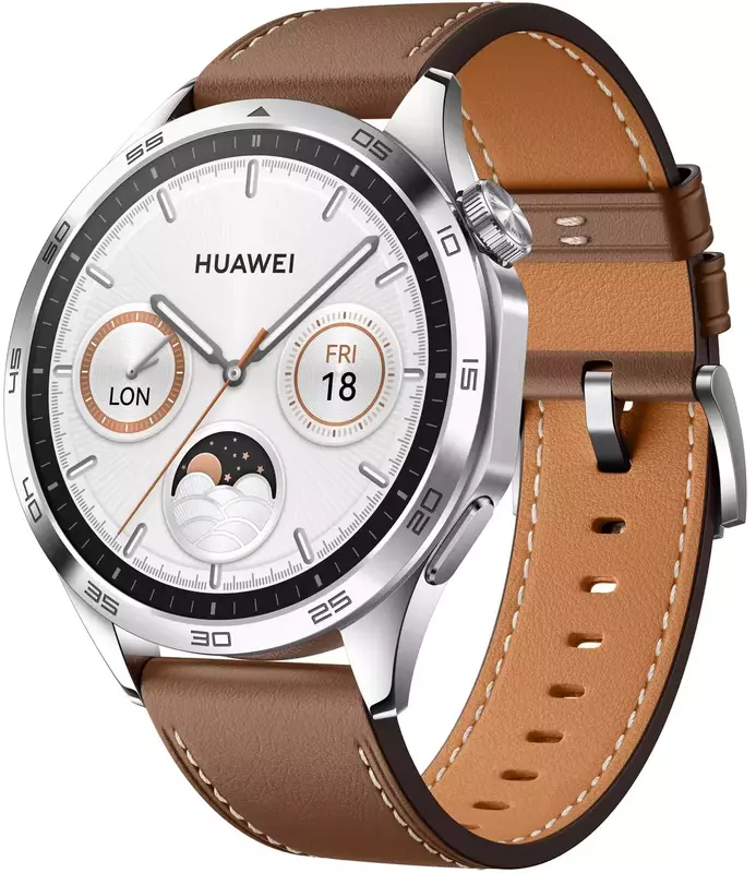 Смарт-годинник HUAWEI WATCH GT 4 46mm Classic Brown Leather (55020BGW) фото